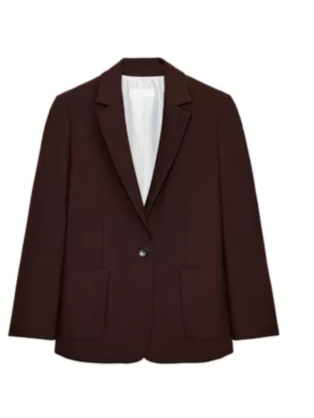 Zara Brown Single-Button Women's Blazer